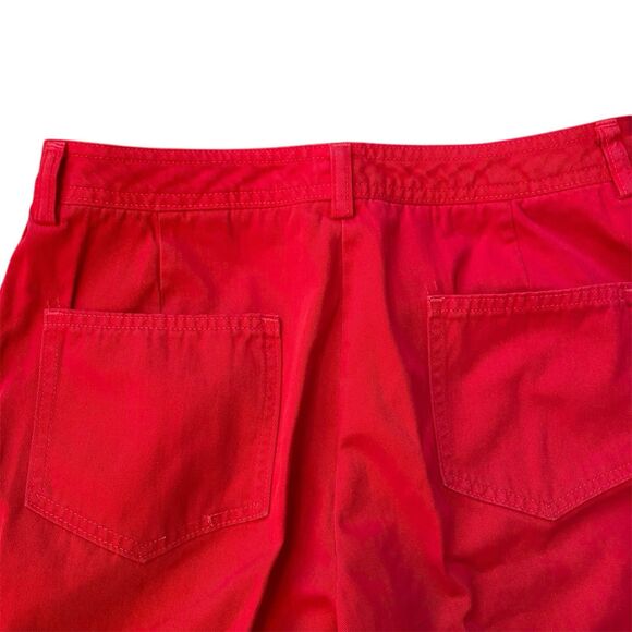 Ruff Hewn Denim Jeans NWOT Womens 29x28 TOMATO RED Cotton High Rise 13" Vtg USA - Picture 4 of 11